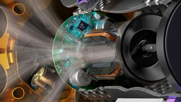 Close up of Dyson Hyperdymium motor