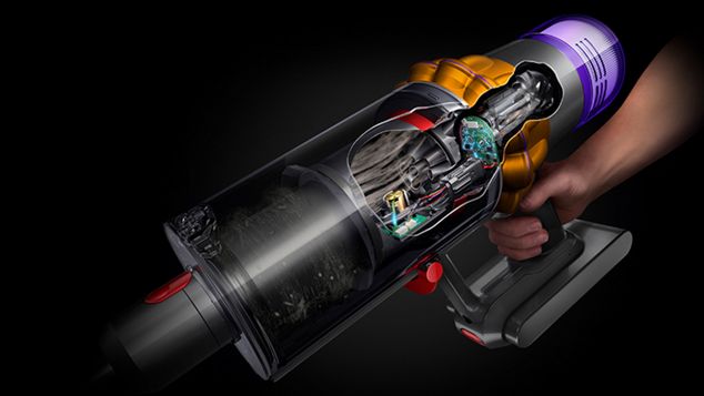 X-ray shot of inside of technology inside Dyson vacuum