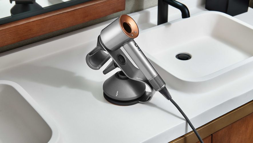  Dyson machine in hotel bahtroom