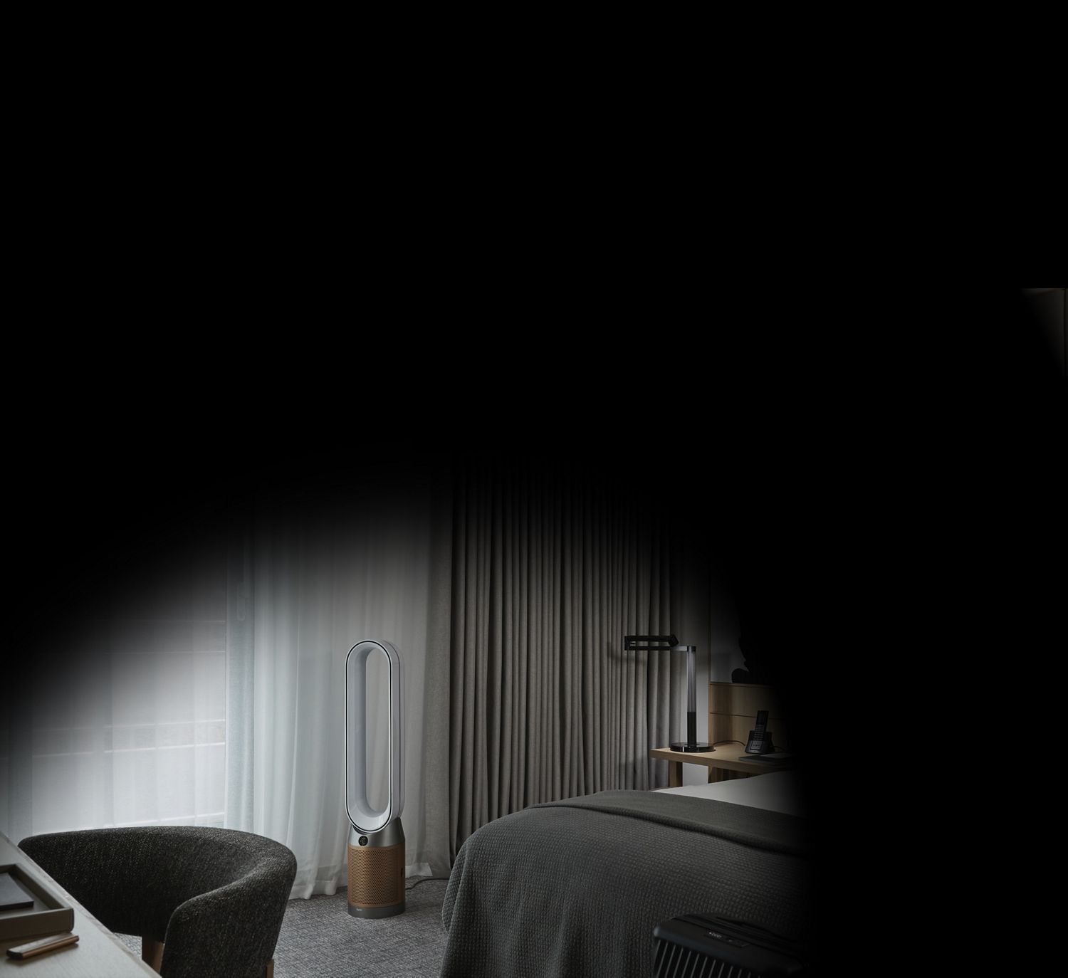 Prodotti Dyson nella suite di un hotel