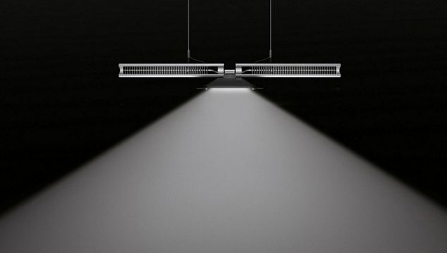 Nærbilde av Dyson Cu-beam uplight.