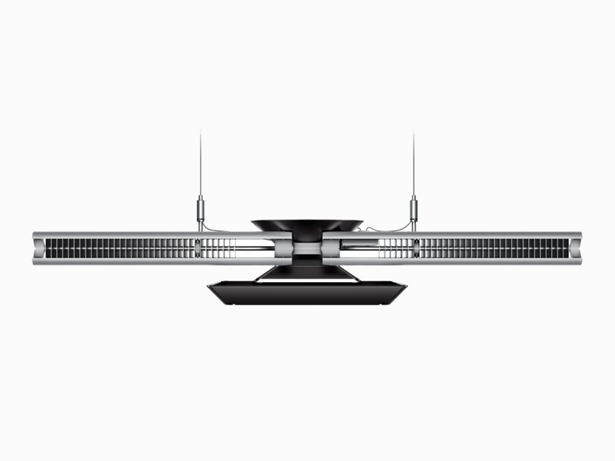 Illustrasjon av dimensjonene til Dyson Cu-Beam Duo
