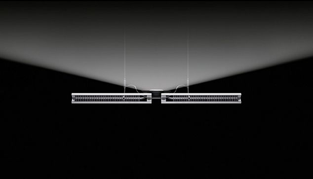 Close up of Dyson Cu-beam up light.