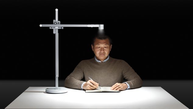 Older model using Dyson lightcycle desk to work