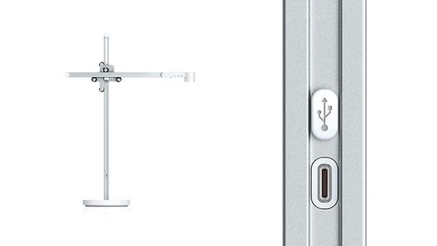 Dyson Solarcycle Tischleuchte und ihr integriertes USB-C-Ladegerät