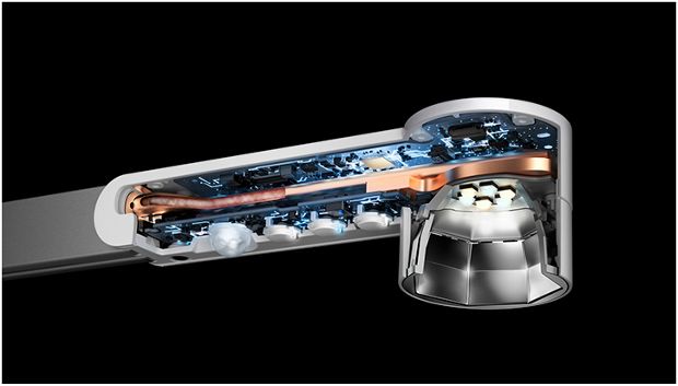 صورة بالأشعة السينية لوحدة Dyson Lightcycle تعرض التكنولوجيا في منظومة تبريدها