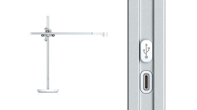 Dyson lightcycle desk and its integrated USB-C charger