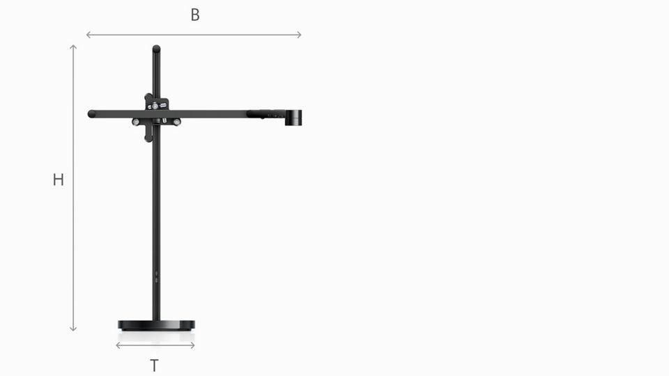 Dyson Lightcycle Tischleuchte in Seitenansicht
