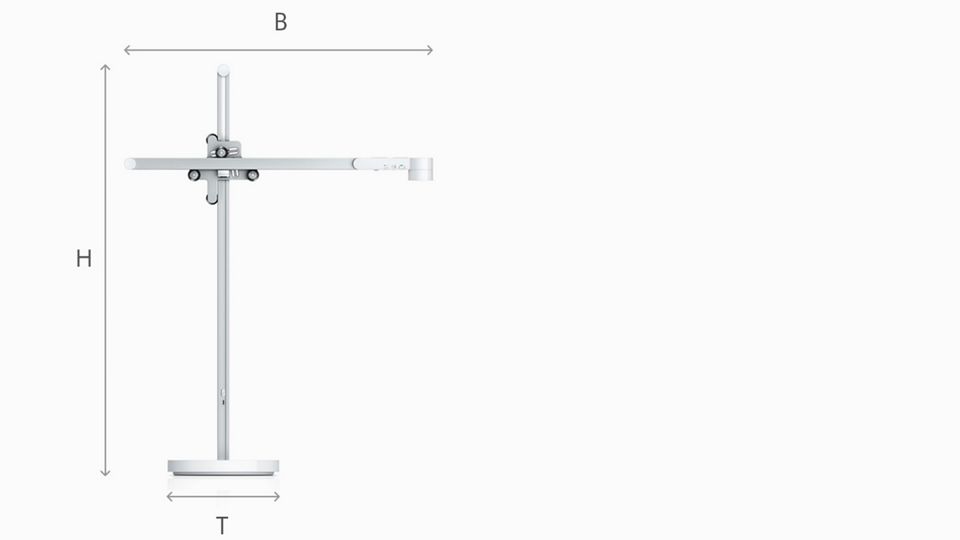 Dyson Lightcycle Tischleuchte in Seitenansicht