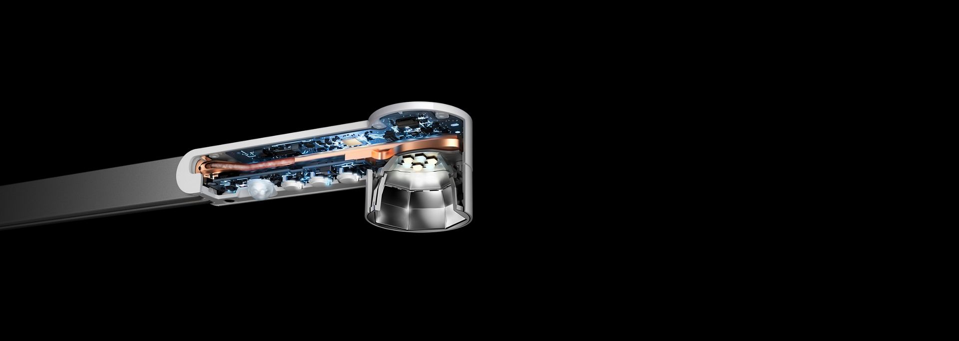 Utsnitt av teknologien i Dyson Lightcycle
