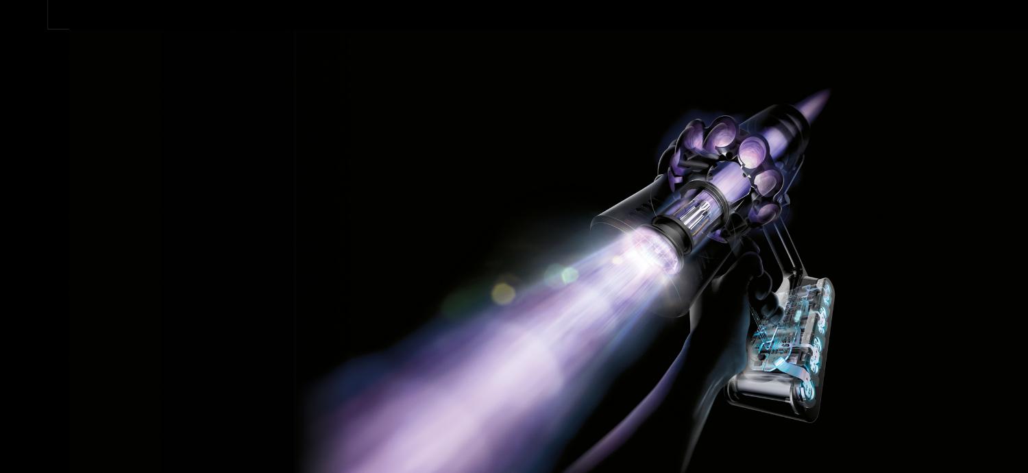 Doorsnede technologie Dyson Cyclone V10 Absolute
