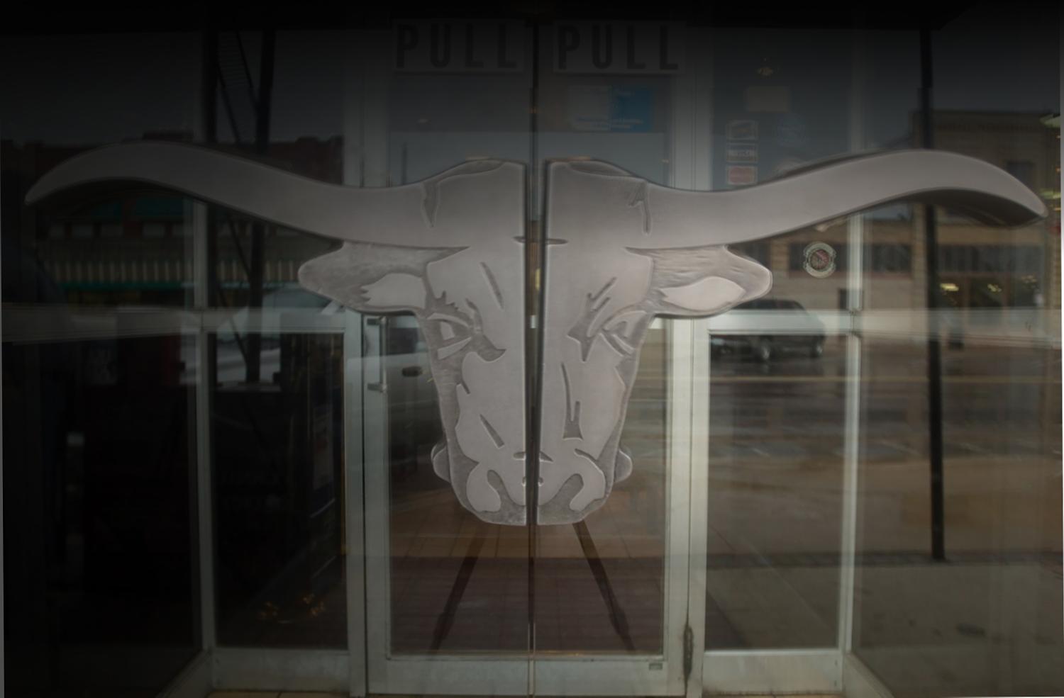 Cattlemen's steakhouse main entrance doors