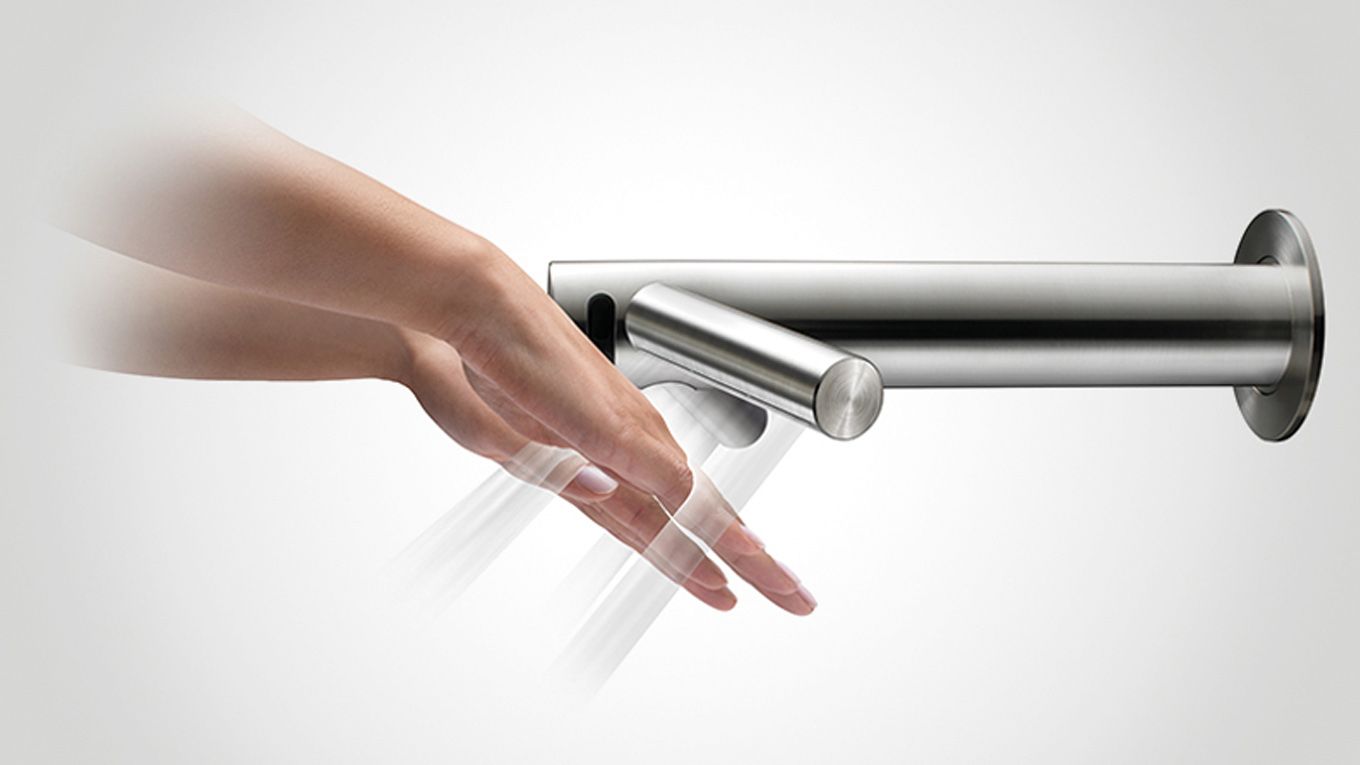 More space in the washroom Dyson Airblade Tap dryer