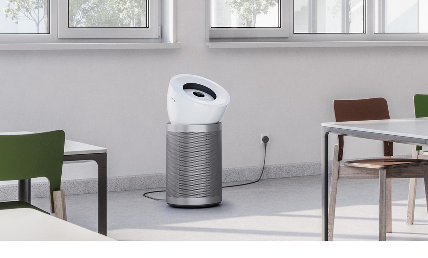 The Dyson Big + Quiet purifier in a clean, white room