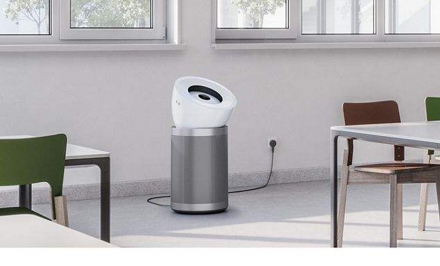 The Dyson Big + Quiet purifier in a clean, white room