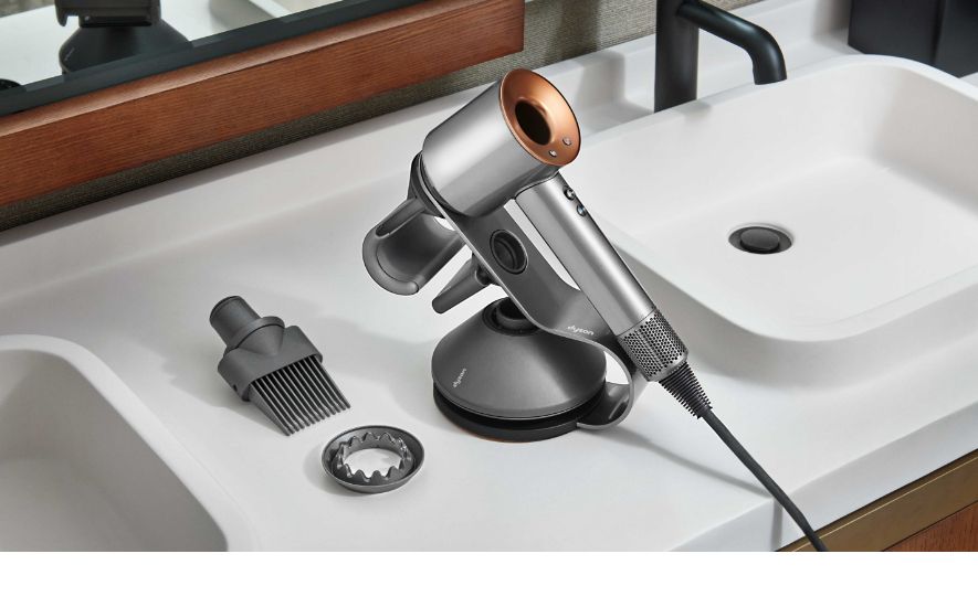 Dyson Supersonic in a spa bathroom 