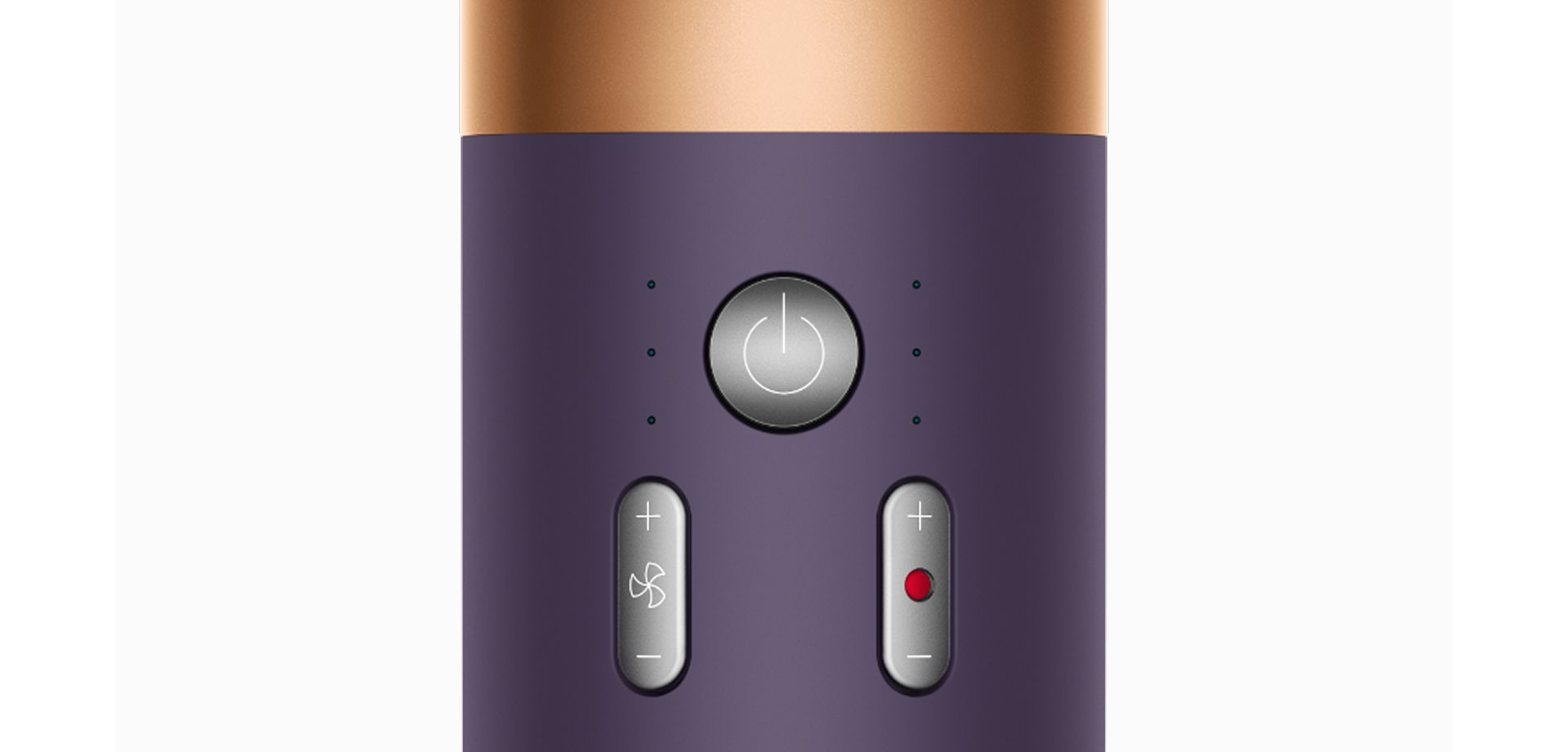 The air and temperature controls on the Dyson Supersonic r Professional hair dryer.