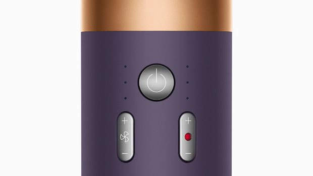The air and temperature controls on the Dyson Supersonic r Professional hair dryer.