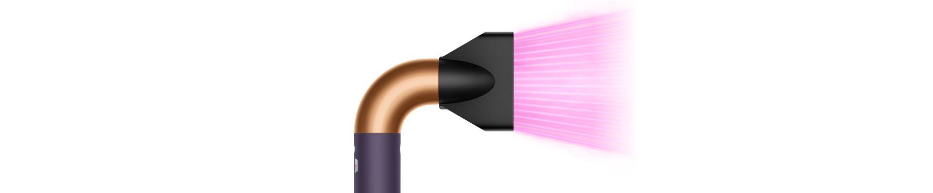 The Dyson Supersonic r Professional hair dryer in Bright copper with the Pro concentrator.