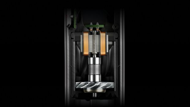 A cutout of the Dyson Supersonic r Professional hair dryer motor.