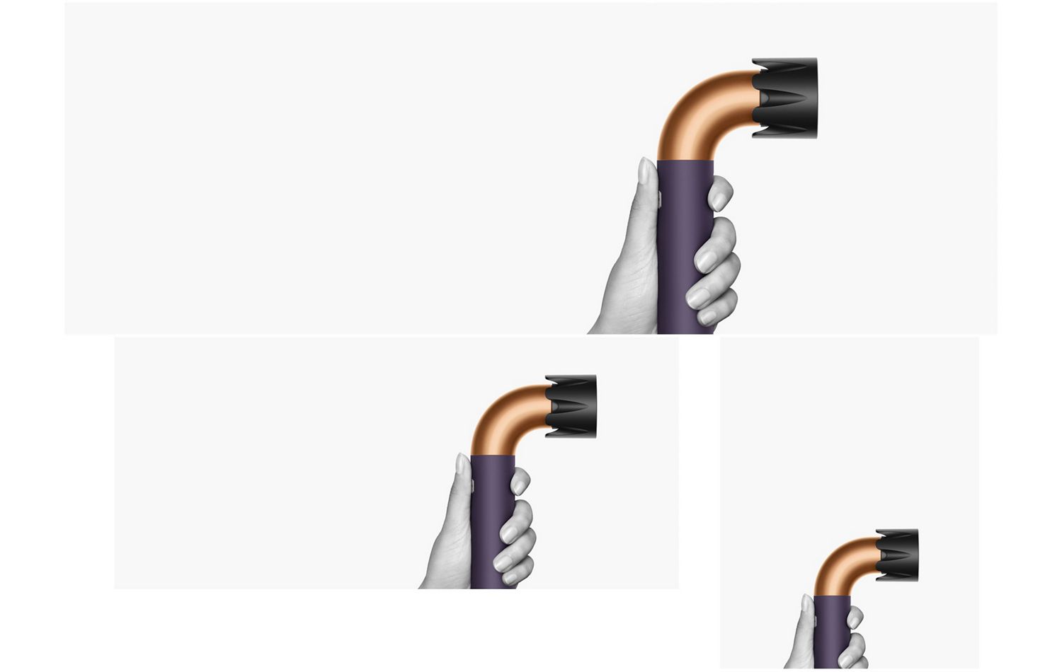 Hand holding the Dyson Supersonic r Professional hair dryer.