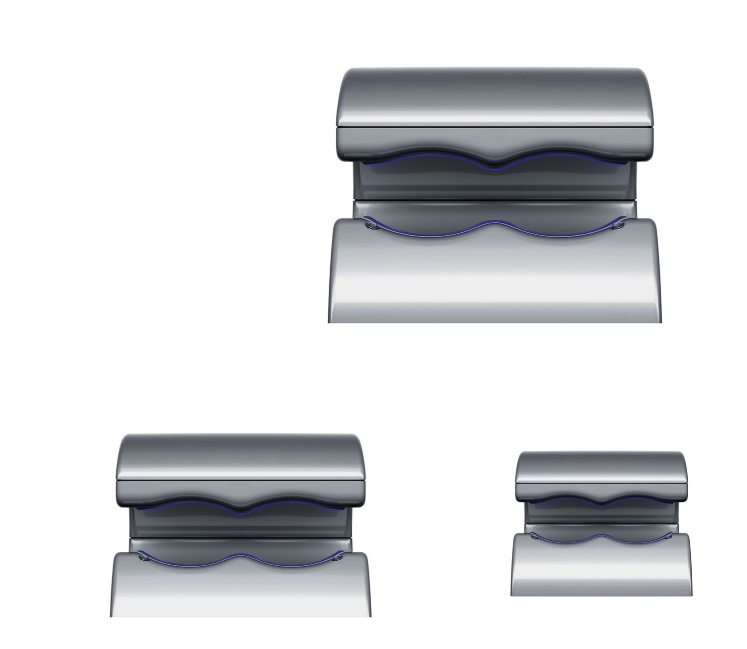 Top-down view of the Dyson Airblade dB hand dryer.