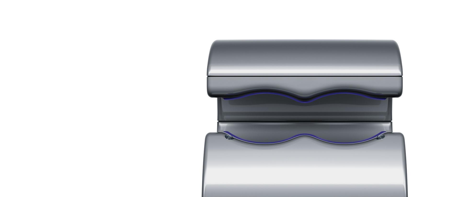 Top-down view of the Dyson Airblade dB hand dryer.