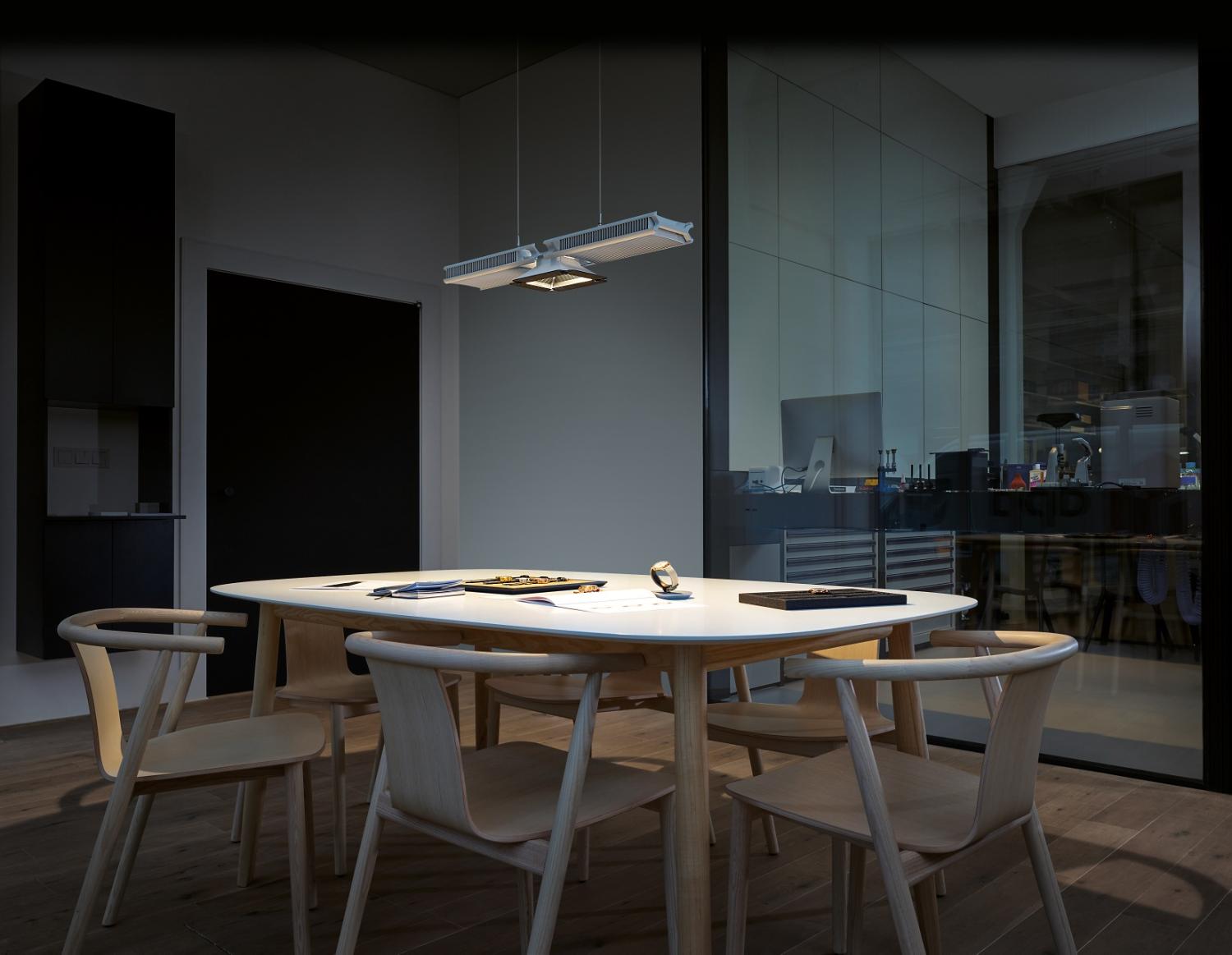 Cu-Beam Down light over meeting room table