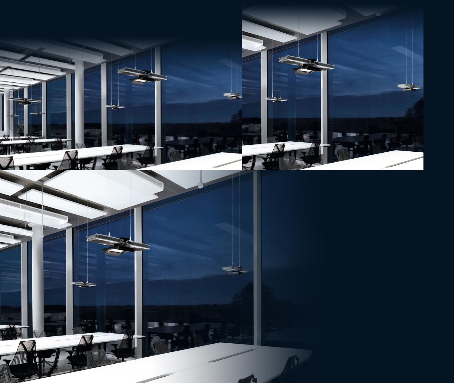 Cu-Beam lighting in office space
