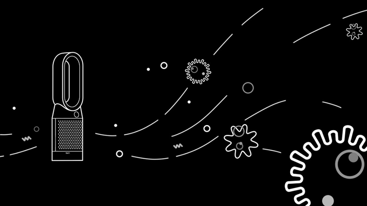 Découvrez comment les purificateurs d'air Dyson détectent et capturent les virus et bactéries