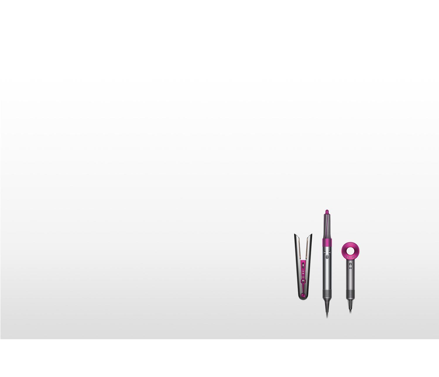 Lisseur boucleur Dyson Airwrap™, sèche-cheveux Dyson Supersonic™ et lisseur Dyson Corrale™