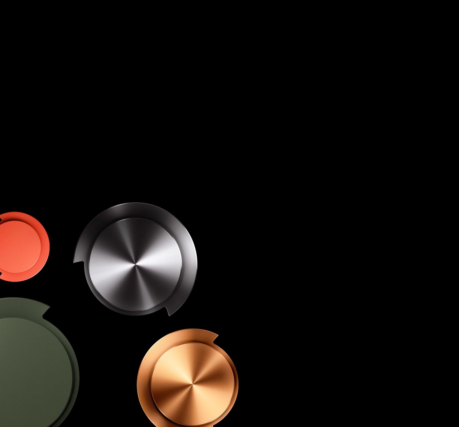 Des caches Dyson OnTrac dans différentes couleurs.