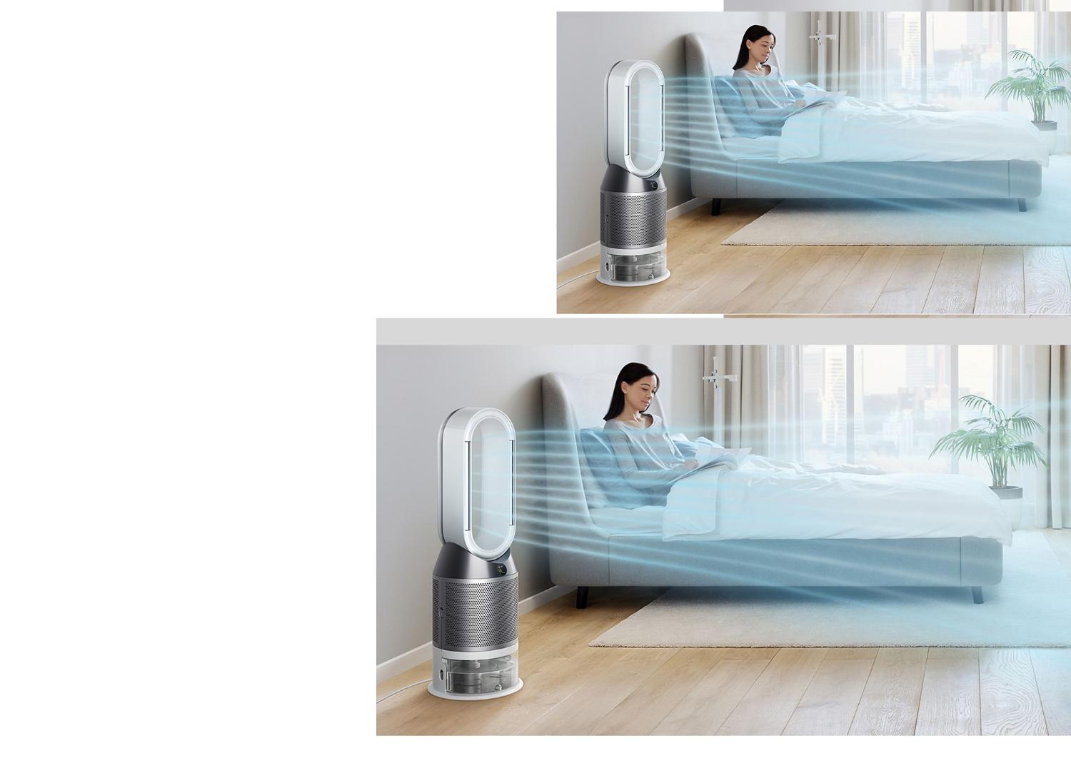 Dyson purificateur humidificateur en utilisation