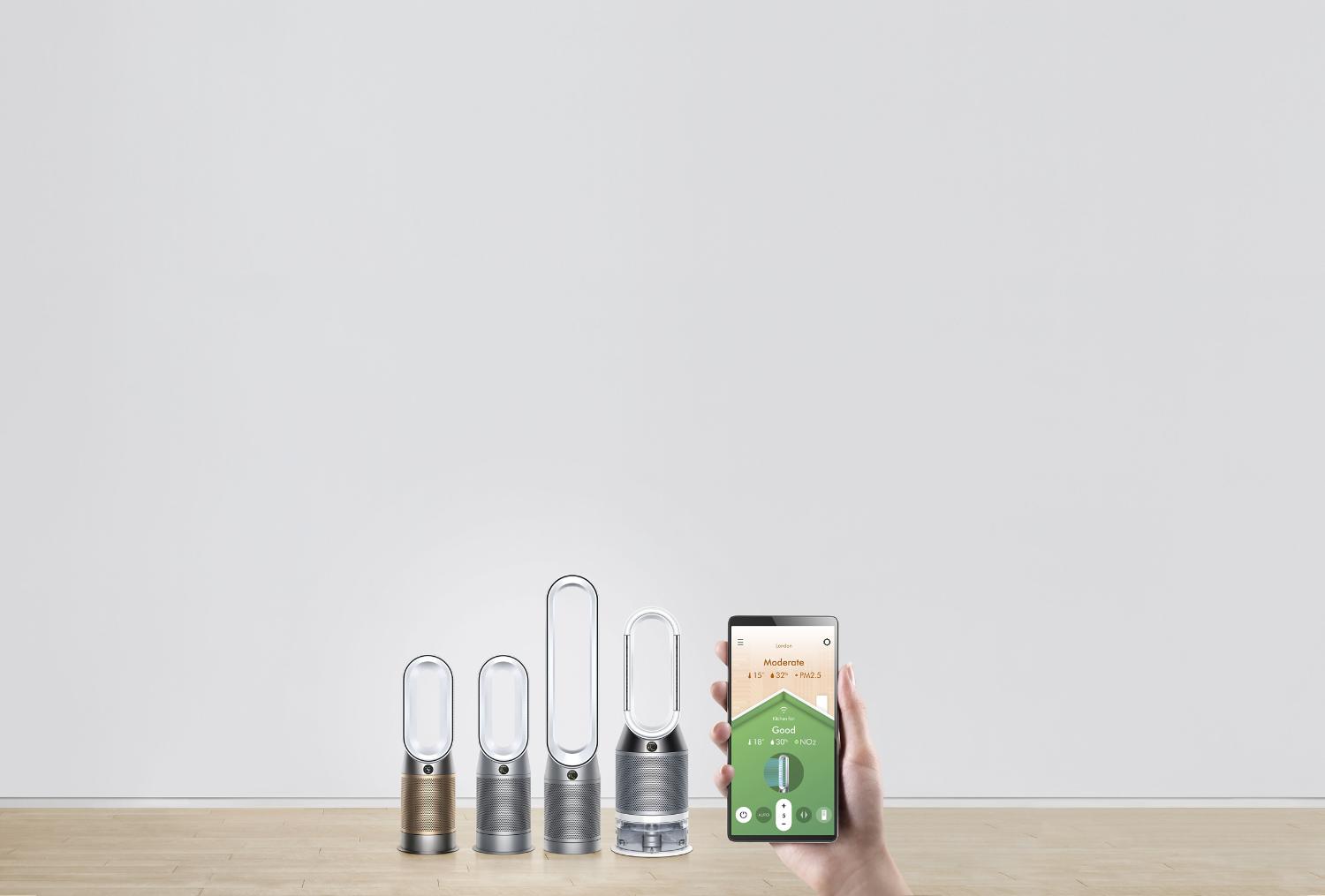 Dyson smart purifier, robot and lighting in the home