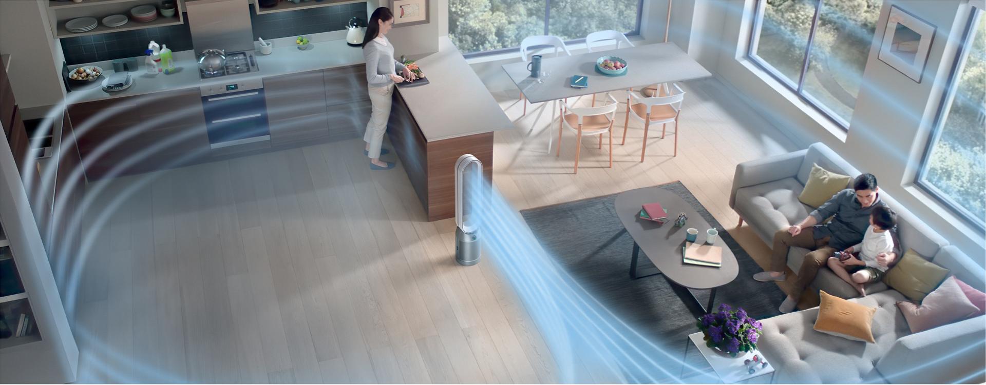 Dyson purifier cool purifying a large living space