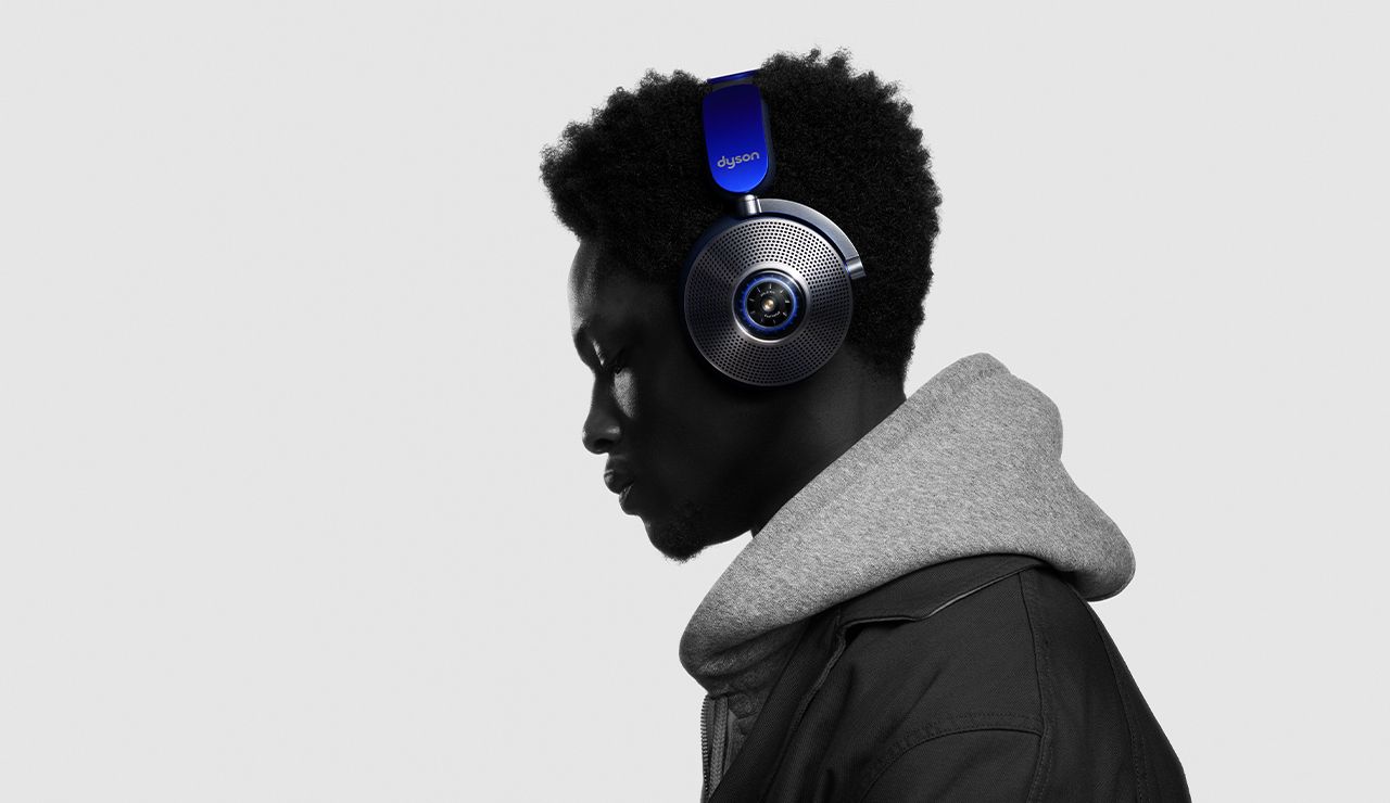 Man wearing Dyson Zone