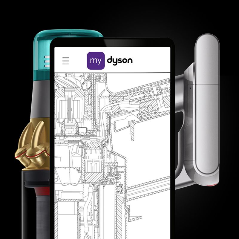 aplikacja MyDyson na ekranie telefonu