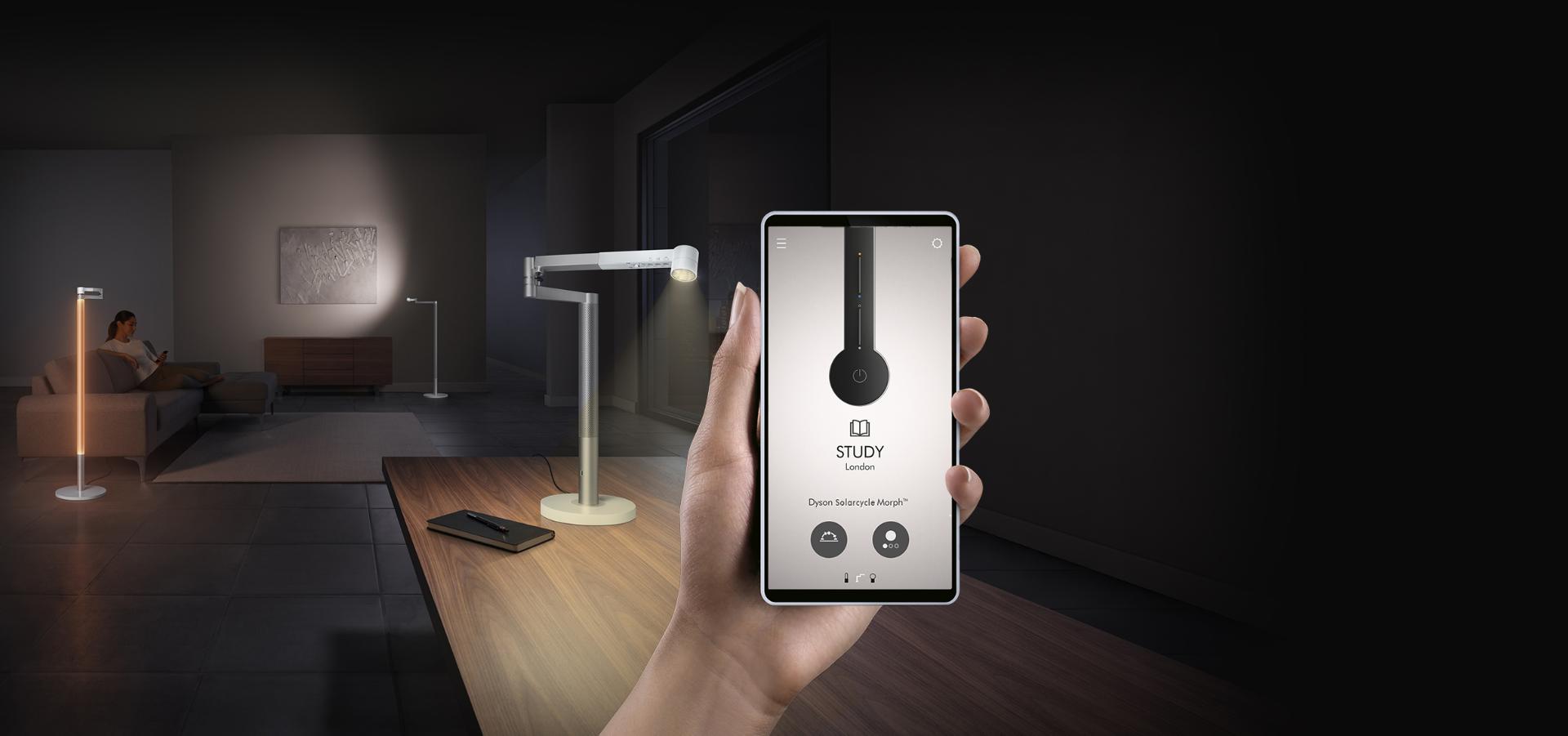 Dyson Lightcycle Morph light synchronising with a global location