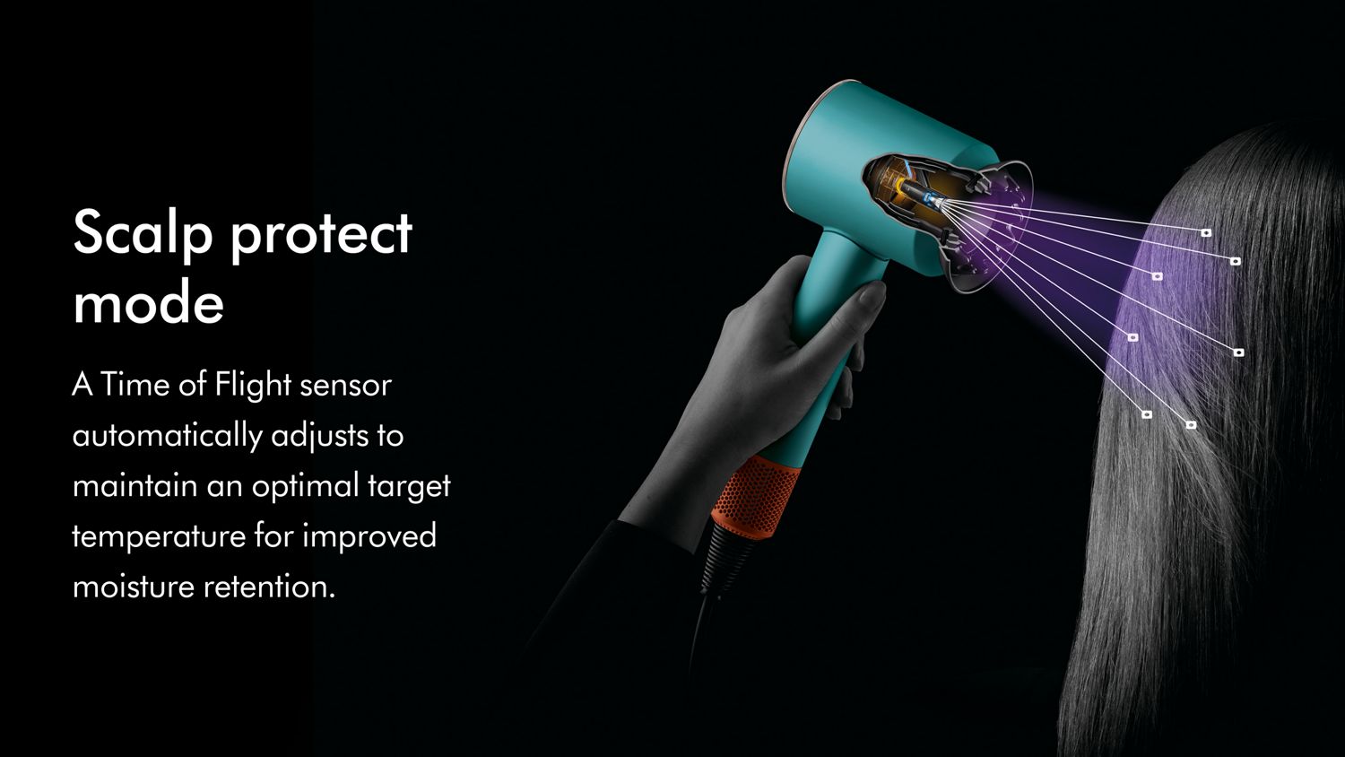 The Dyson Supersonic Nural hair dryer measures the distance from the scalp and adjusts temperature.