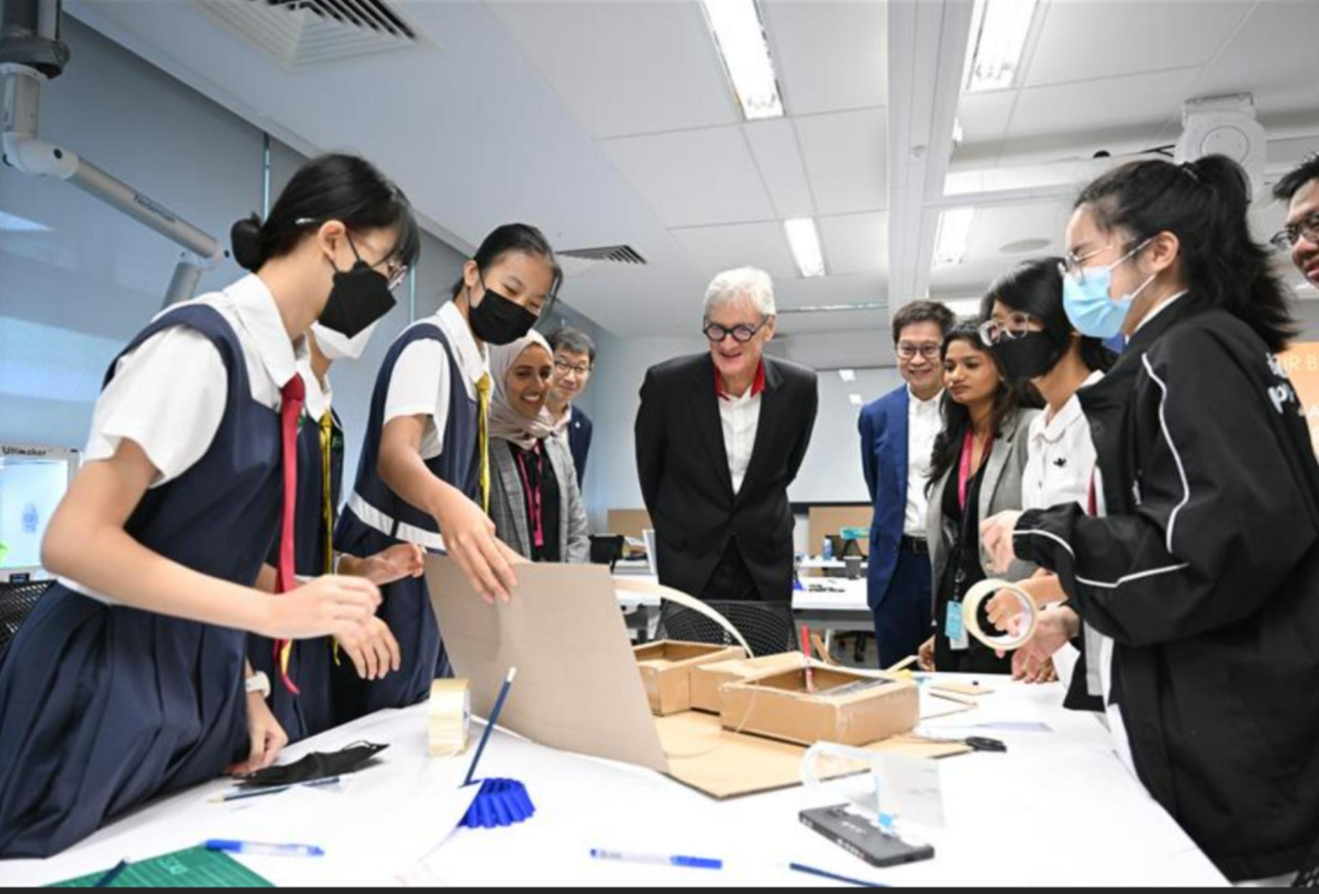 James Dyson and Students