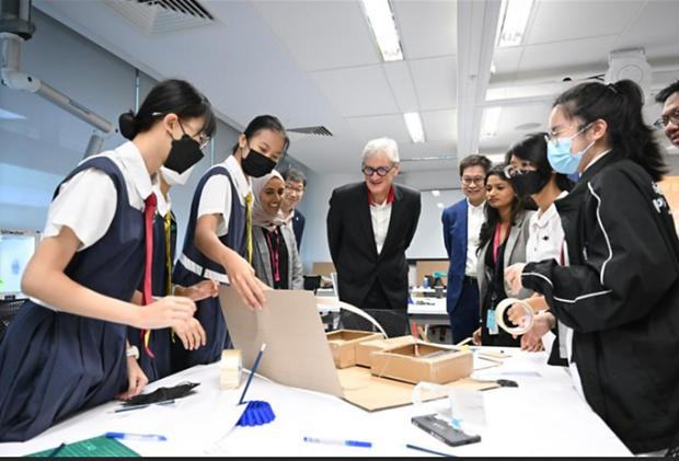 James Dyson and Students