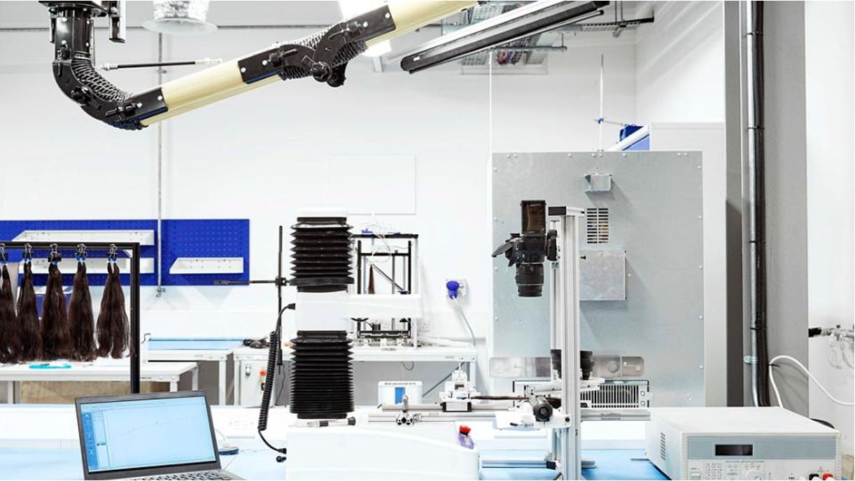 Dyson haircare products being tested