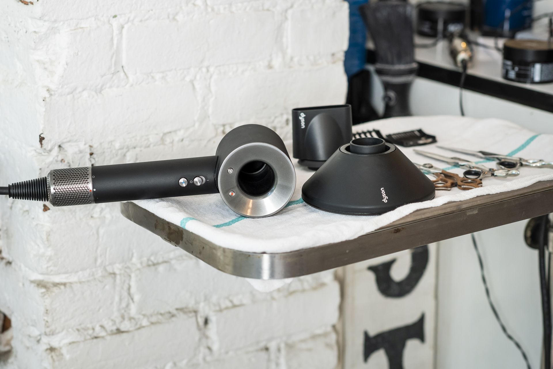 Dyson supersonic in a barber's shop 