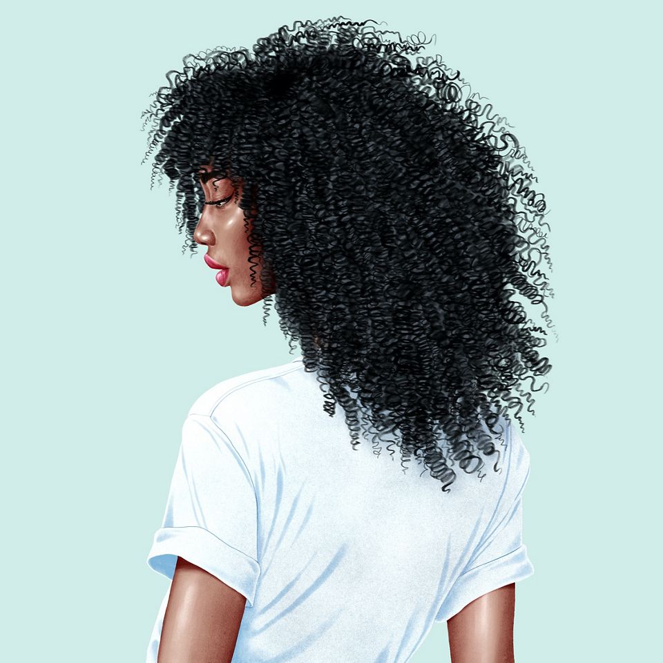 Illustration of a model with a long and loose haircut
