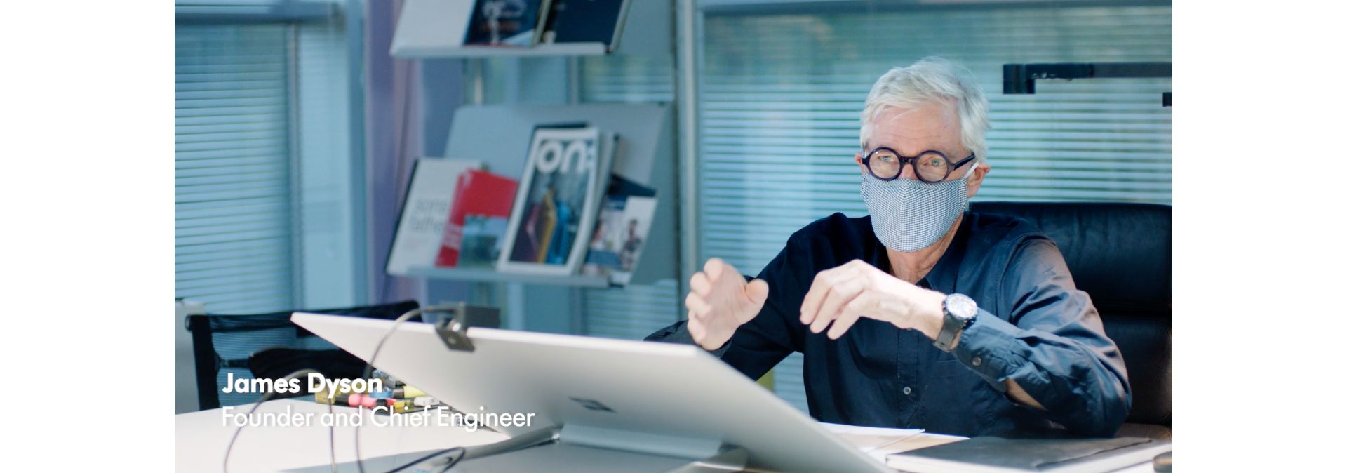 James Dyson in the office