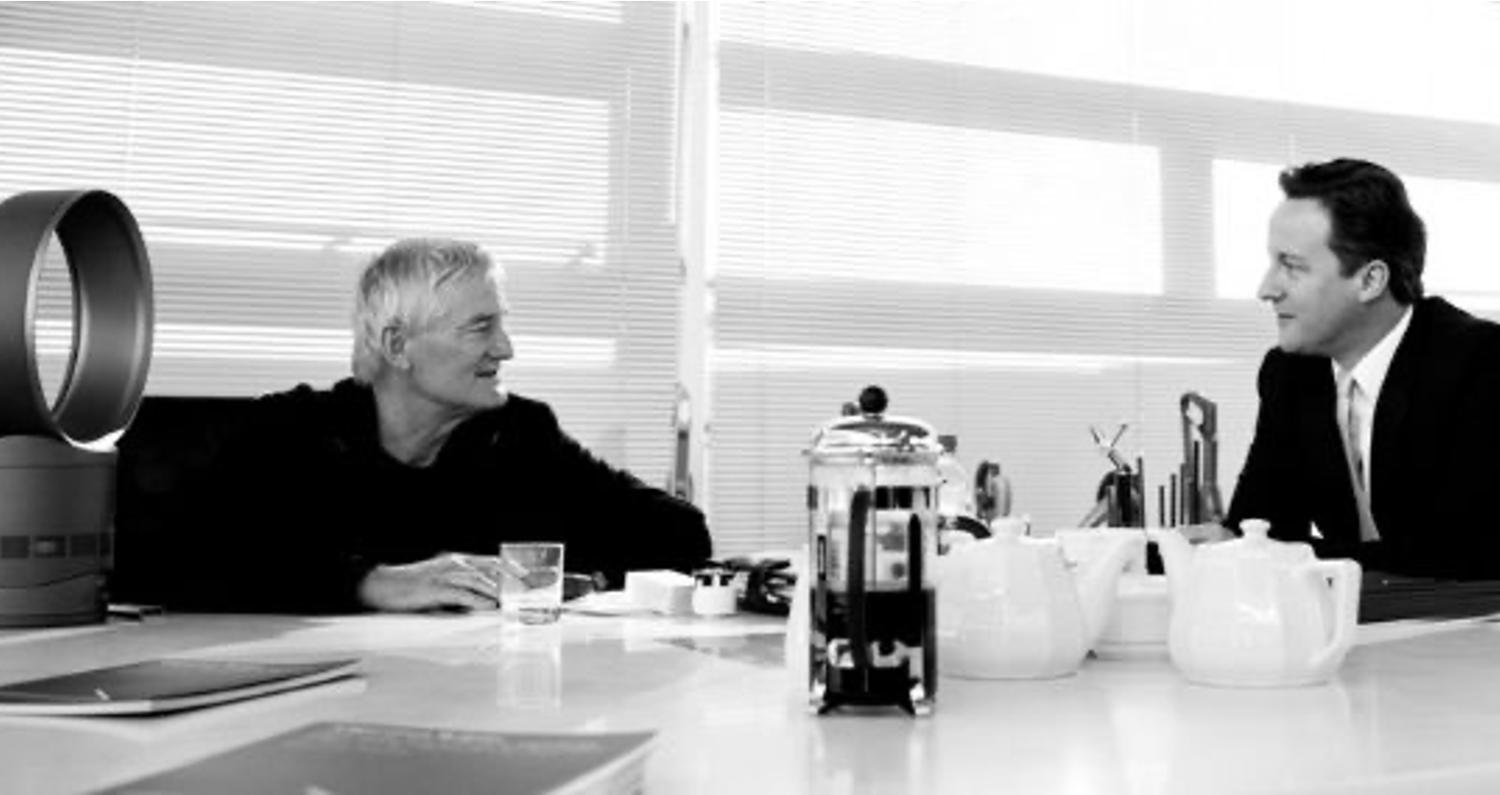Sir James Dyson with David Cameron.