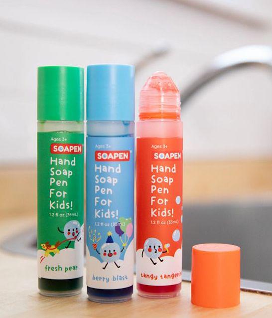 Soapen products by the sink
