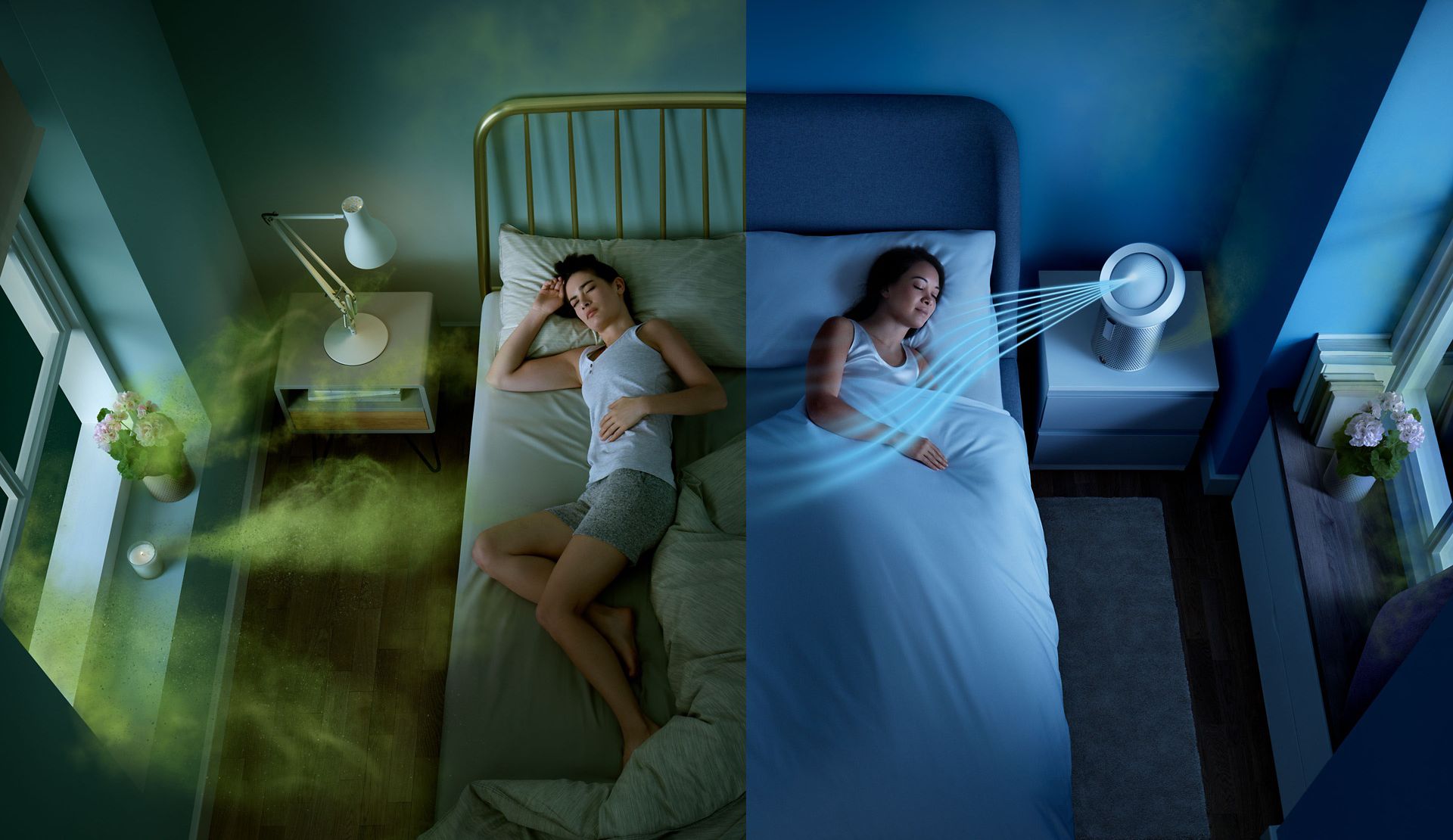 Schlechte Luft im Schlafzimmer beeinflusst Schlaf