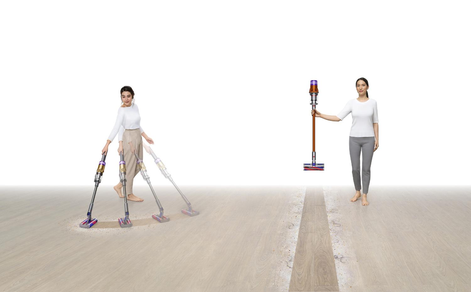 The new Dyson Digital Slim cord-free vacuum and Dyson Omni-Glide vacuum,