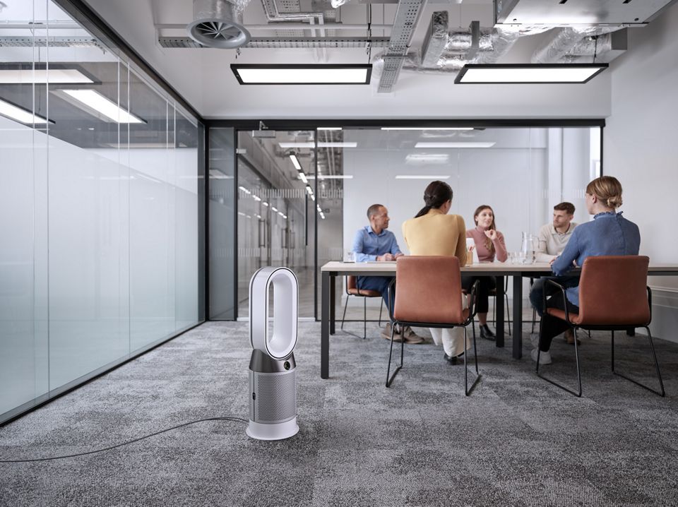 Dyson air purifier in an office. 